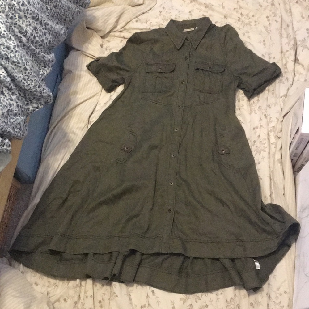 Anthropologie Holding Horses Mariona Dress In Moss